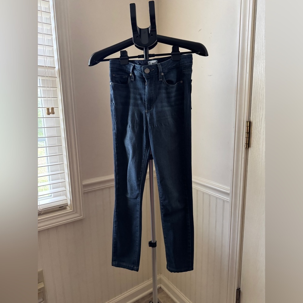 PAIGE Women's Deep Indigo Hoxton Ankle Skinny Jeans Size 27